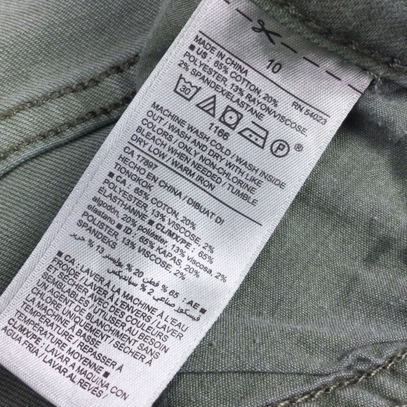 Old Navy Rockstar Skinny Pants Green Frayed Style Women's 10 - Picture 11 of 11